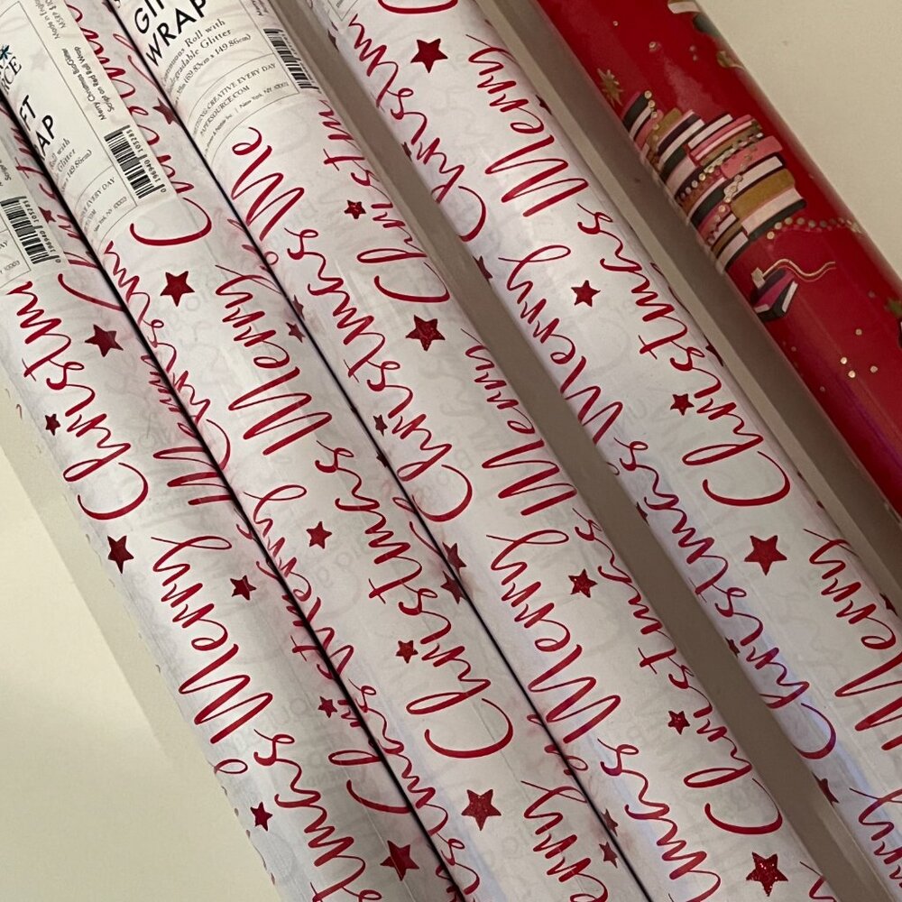 Paper Source Christmas Gift Wrap Rolls‎ (SET OF FIVE!)  🎅